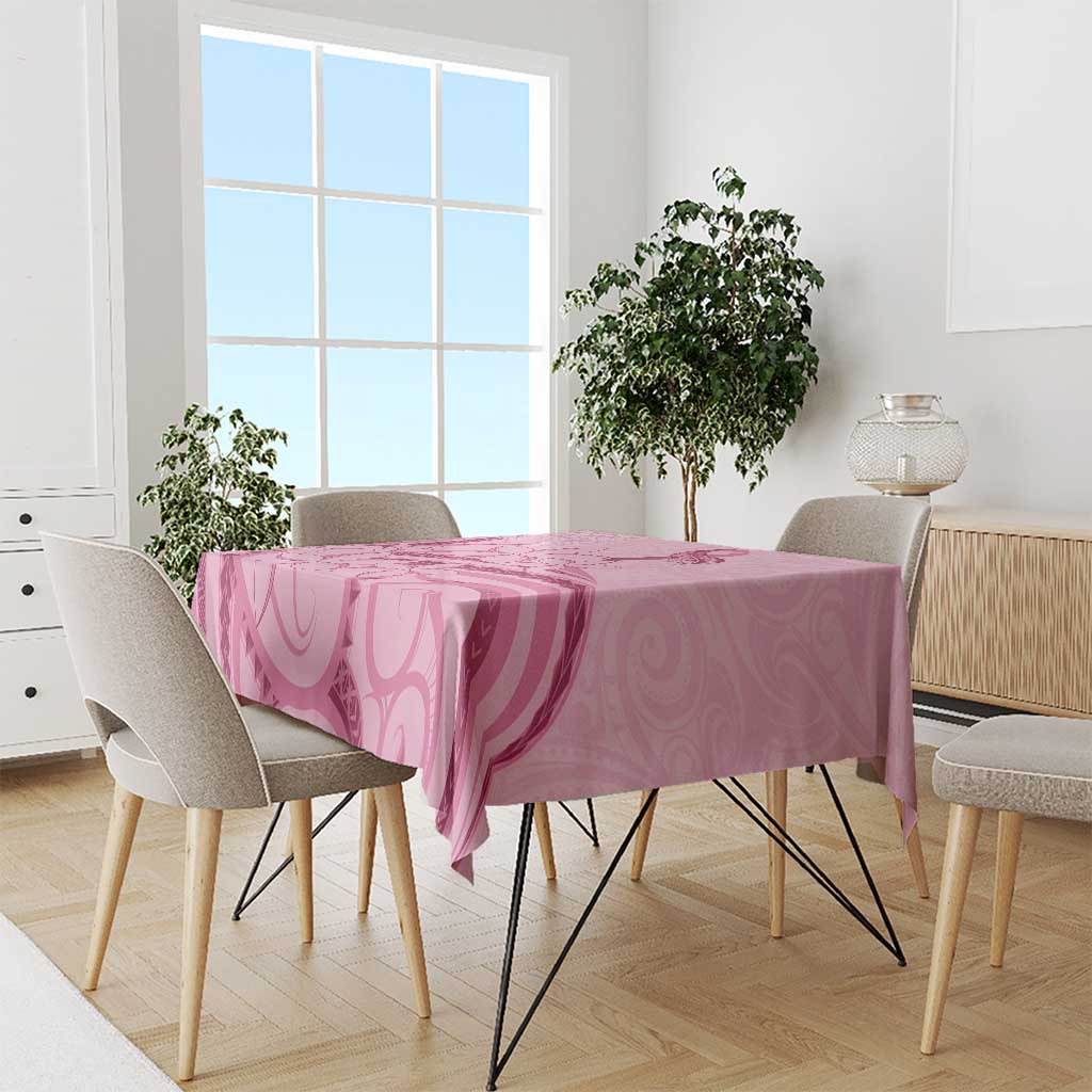 Aotearoa Maori Tablecloth Pink Fern Ribbons - Aussie Hoodie