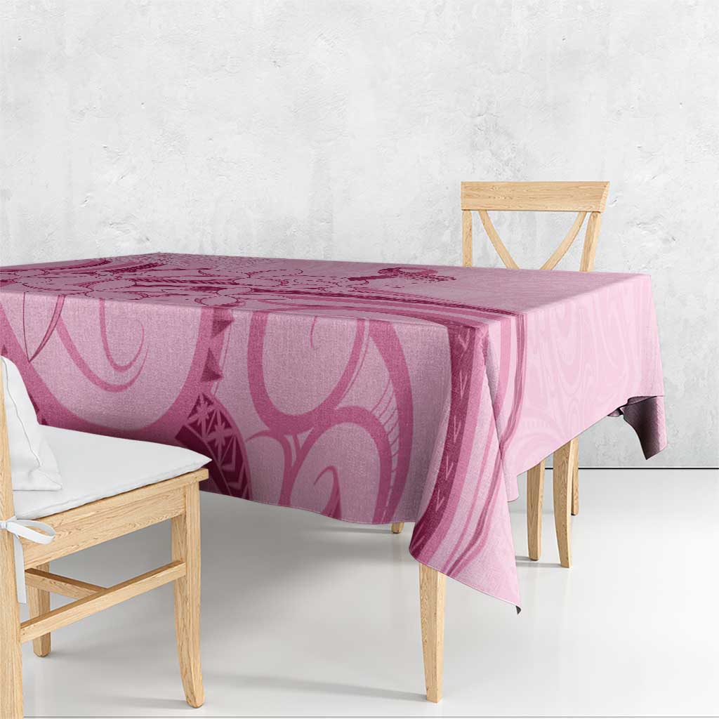 Aotearoa Maori Tablecloth Pink Fern Ribbons - Aussie Hoodie