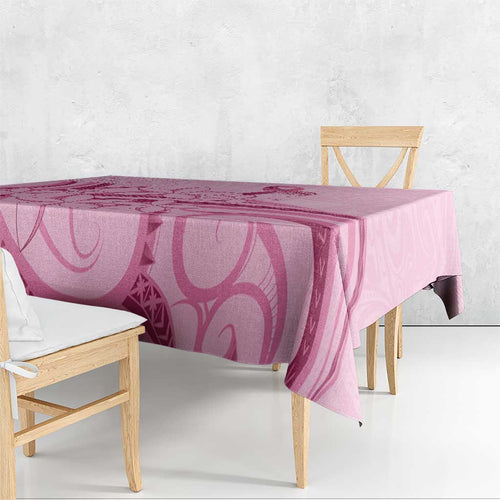 Aotearoa Maori Tablecloth Pink Fern Ribbons - Aussie Hoodie