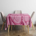 Aotearoa Maori Tablecloth Pink Fern Ribbons - Aussie Hoodie