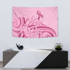 Aotearoa Maori Tapestry Pink Fern Ribbons - Aussie Hoodie