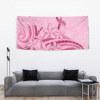 Aotearoa Maori Tapestry Pink Fern Ribbons - Aussie Hoodie