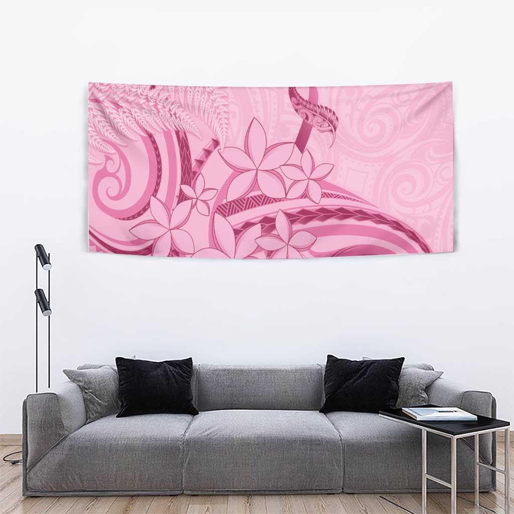 Aotearoa Maori Tapestry Pink Fern Ribbons - Aussie Hoodie
