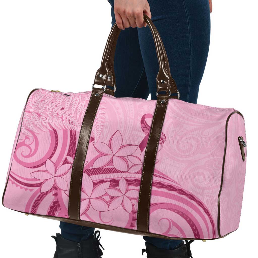 Aotearoa Maori Travel Bag Pink Fern Ribbons - Aussie Hoodie