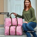 Aotearoa Maori Travel Bag Pink Fern Ribbons - Aussie Hoodie