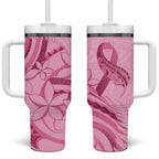 Aotearoa Maori Tumbler With Handle Pink Fern Ribbons - Aussie Hoodie