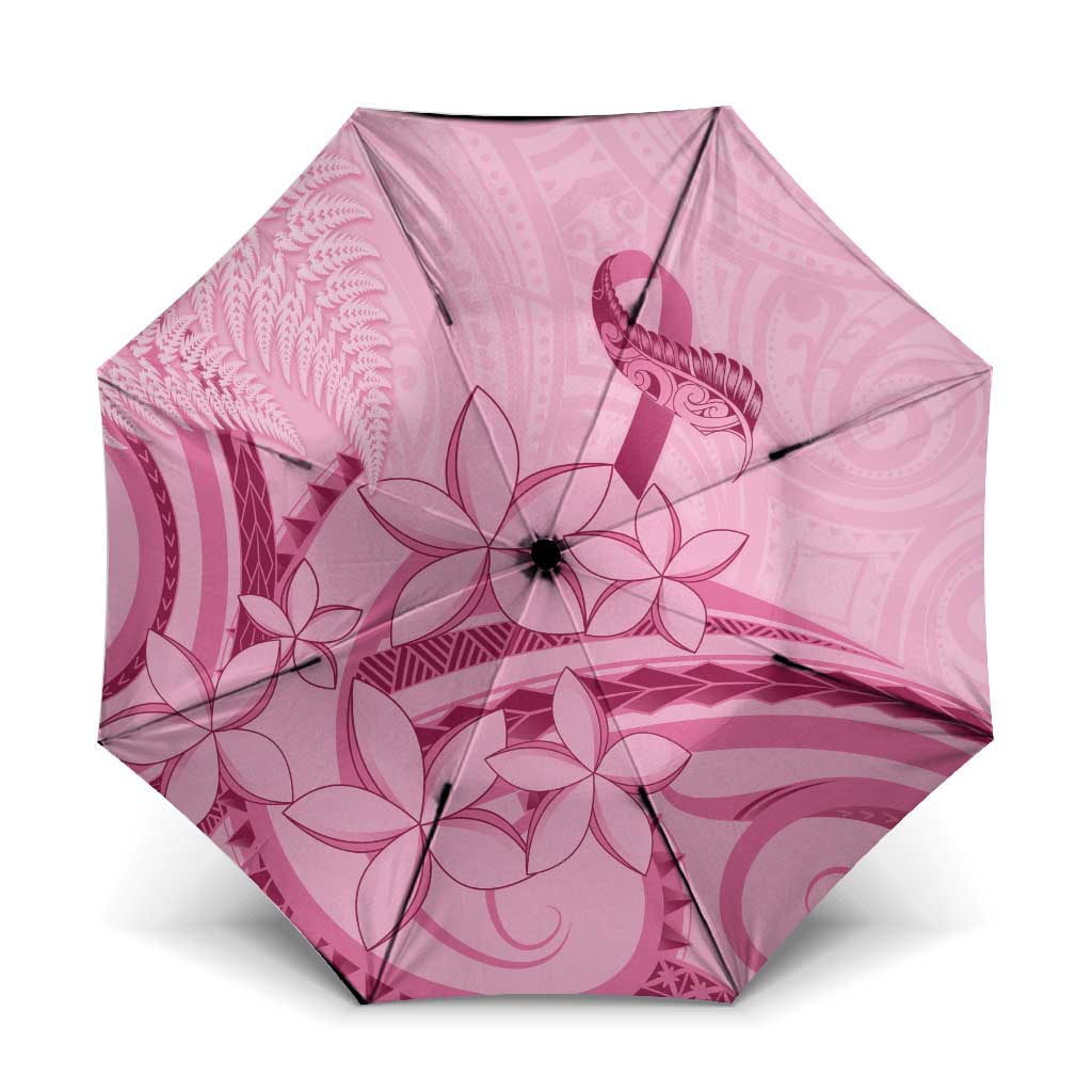 Aotearoa Maori Umbrella Pink Fern Ribbons - Aussie Hoodie