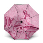 Aotearoa Maori Umbrella Pink Fern Ribbons - Aussie Hoodie