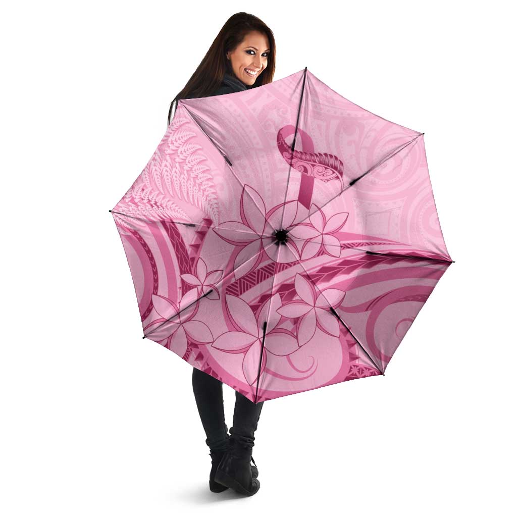 Aotearoa Maori Umbrella Pink Fern Ribbons - Aussie Hoodie