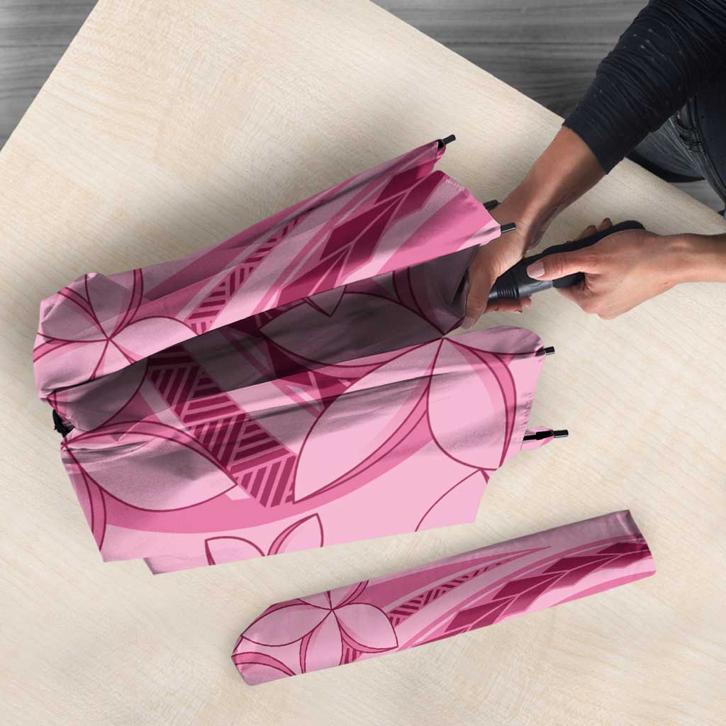 Aotearoa Maori Umbrella Pink Fern Ribbons - Aussie Hoodie