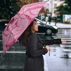 Aotearoa Maori Umbrella Pink Fern Ribbons - Aussie Hoodie
