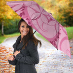 Aotearoa Maori Umbrella Pink Fern Ribbons - Aussie Hoodie