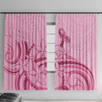 Aotearoa Maori Window Curtain Pink Fern Ribbons - Aussie Hoodie
