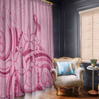 Aotearoa Maori Window Curtain Pink Fern Ribbons - Aussie Hoodie
