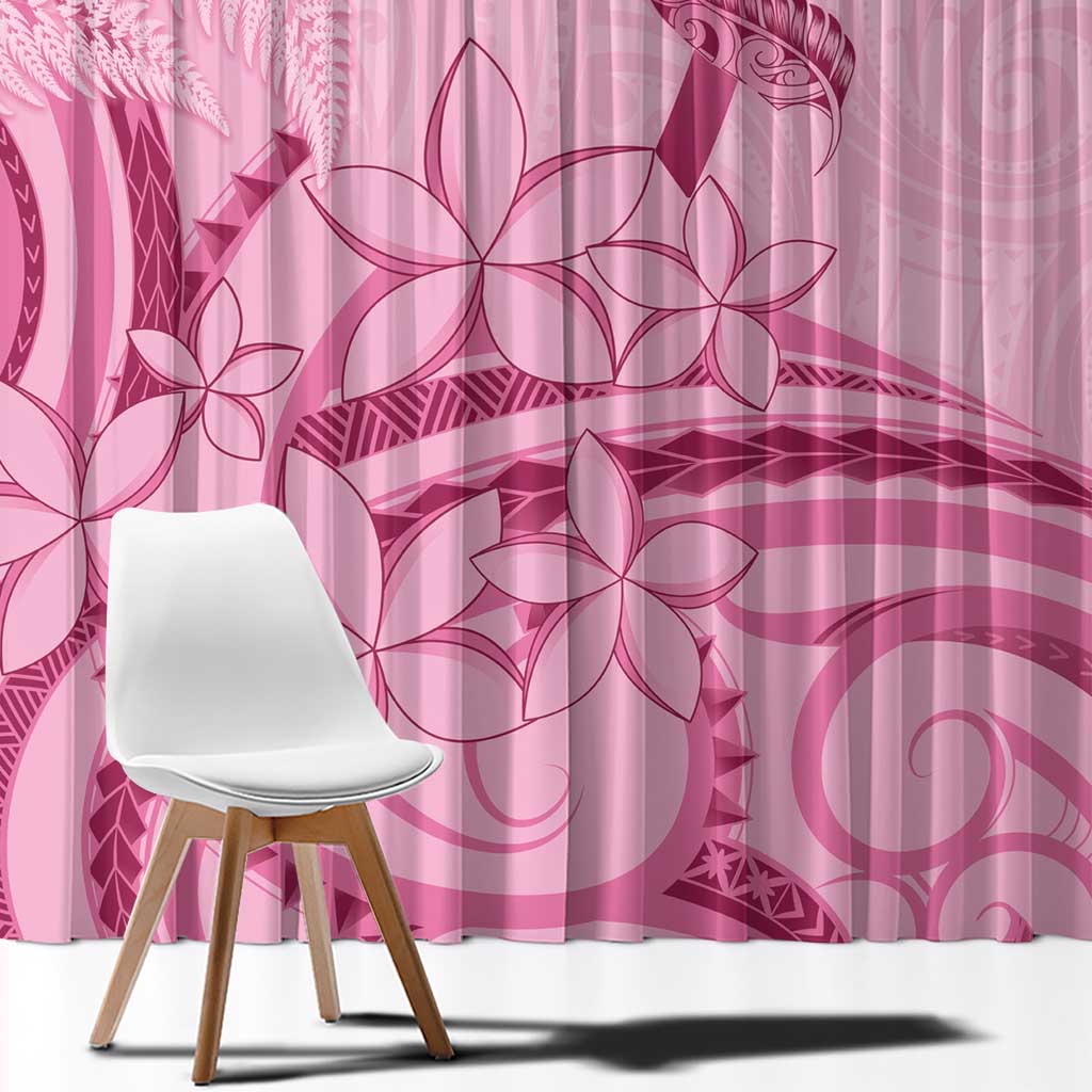 Aotearoa Maori Window Curtain Pink Fern Ribbons - Aussie Hoodie