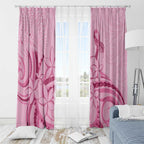 Aotearoa Maori Window Curtain Pink Fern Ribbons - Aussie Hoodie