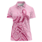 Aotearoa Maori Women Polo Shirt Pink Fern Ribbons - Aussie Hoodie