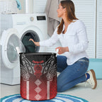 Aotearoa Maori Iwi Heritage Laundry Basket Ngapuhi Kokowai