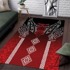 Aotearoa Maori Iwi Heritage Area Rug Ngapuhi Kokowai