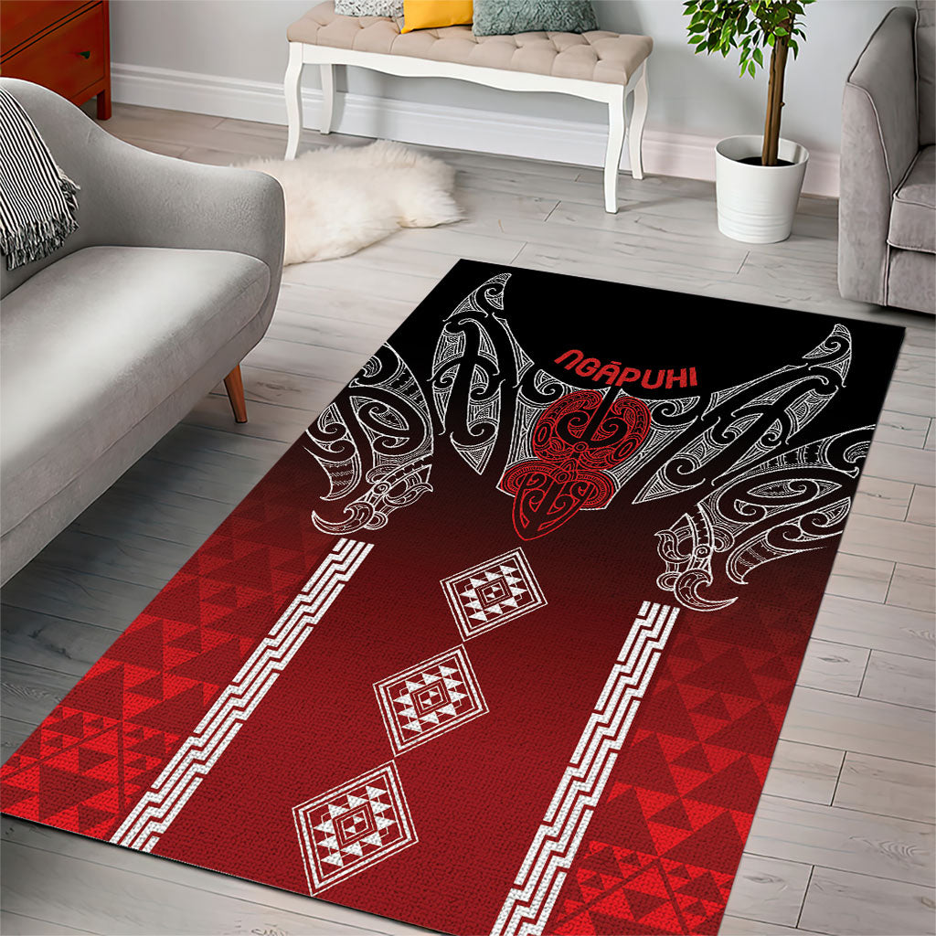 Aotearoa Maori Iwi Heritage Area Rug Ngapuhi Kokowai