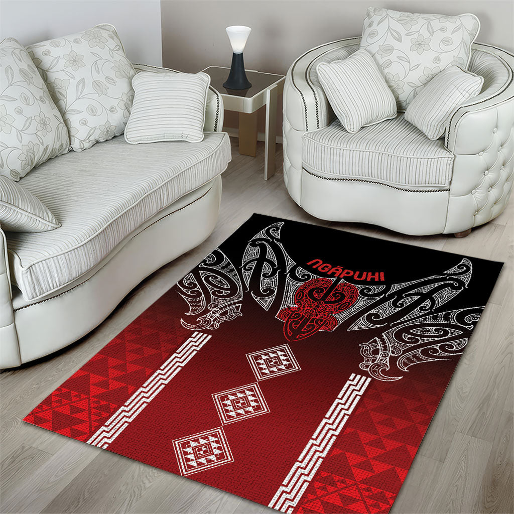 Aotearoa Maori Iwi Heritage Area Rug Ngapuhi Kokowai