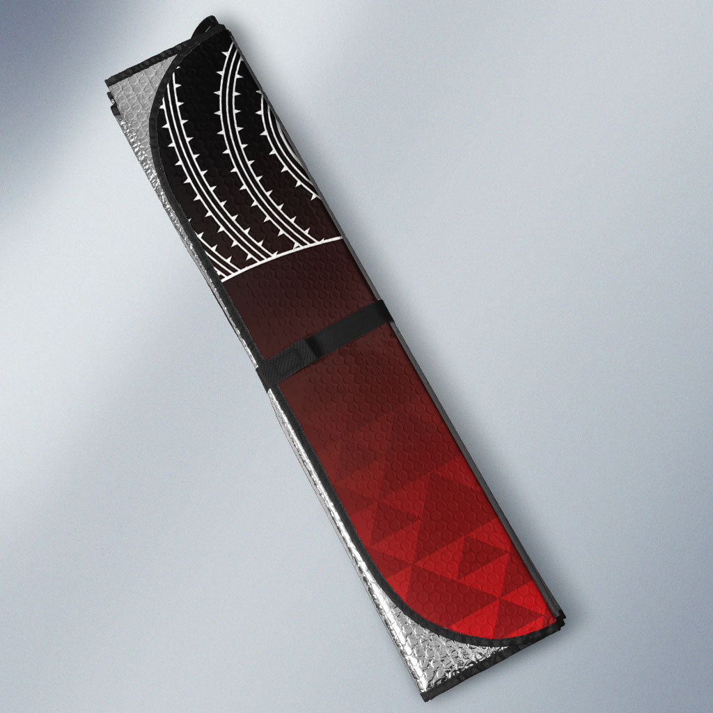 Aotearoa Maori Iwi Heritage Auto Sun Shade Ngapuhi Kokowai