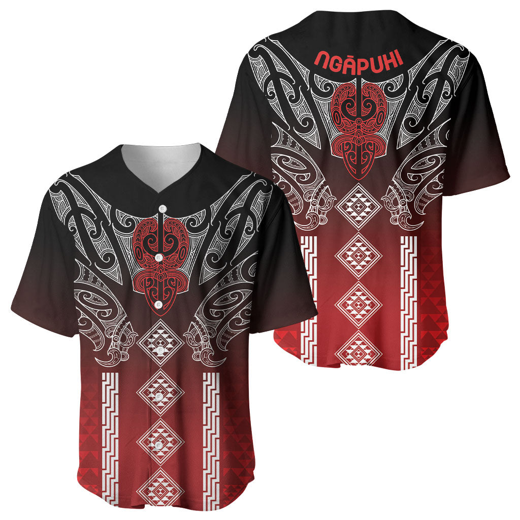 Aotearoa Maori Iwi Heritage Baseball Jersey Ngapuhi Kokowai