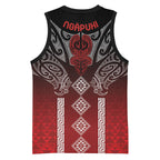 Aotearoa Maori Iwi Heritage Basketball Jersey Ngapuhi Kokowai
