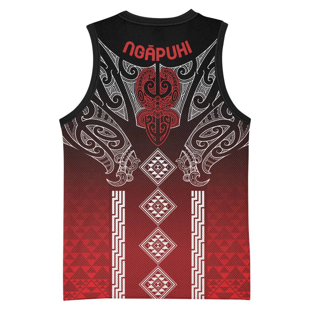 Aotearoa Maori Iwi Heritage Basketball Jersey Ngapuhi Kokowai