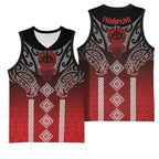Aotearoa Maori Iwi Heritage Basketball Jersey Ngapuhi Kokowai