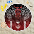Aotearoa Maori Iwi Heritage Beach Blanket Ngapuhi Kokowai