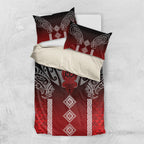 Aotearoa Maori Iwi Heritage Bedding Set Ngapuhi Kokowai