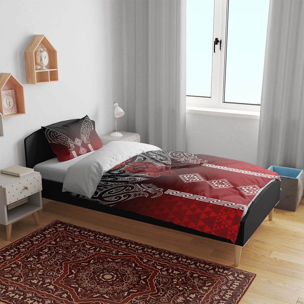 Aotearoa Maori Iwi Heritage Bedding Set Ngapuhi Kokowai