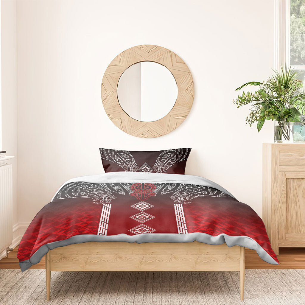 Aotearoa Maori Iwi Heritage Bedding Set Ngapuhi Kokowai