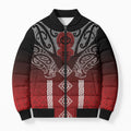 Aotearoa Maori Iwi Heritage Bomber Puffer Jacket Ngapuhi Kokowai