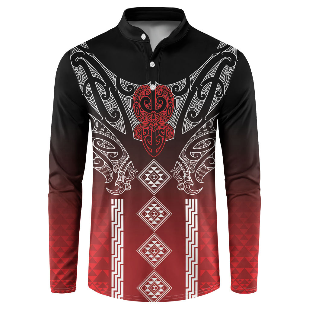 Aotearoa Maori Iwi Heritage Button Sweatshirt Ngapuhi Kokowai