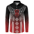 Aotearoa Maori Iwi Heritage Button Sweatshirt Ngapuhi Kokowai