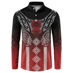 Aotearoa Maori Iwi Heritage Button Sweatshirt Ngapuhi Kokowai
