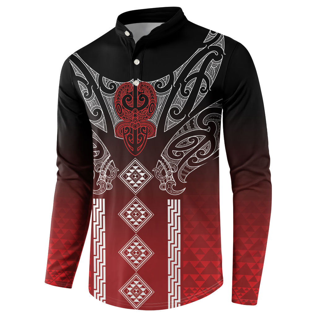 Aotearoa Maori Iwi Heritage Button Sweatshirt Ngapuhi Kokowai