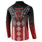 Aotearoa Maori Iwi Heritage Button Sweatshirt Ngapuhi Kokowai