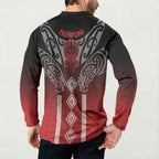 Aotearoa Maori Iwi Heritage Button Sweatshirt Ngapuhi Kokowai