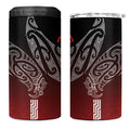 Aotearoa Maori Iwi Heritage 4 in 1 Can Cooler Tumbler Ngapuhi Kokowai