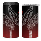 Aotearoa Maori Iwi Heritage 4 in 1 Can Cooler Tumbler Ngapuhi Kokowai