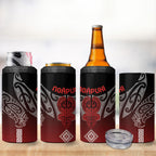 Aotearoa Maori Iwi Heritage 4 in 1 Can Cooler Tumbler Ngapuhi Kokowai