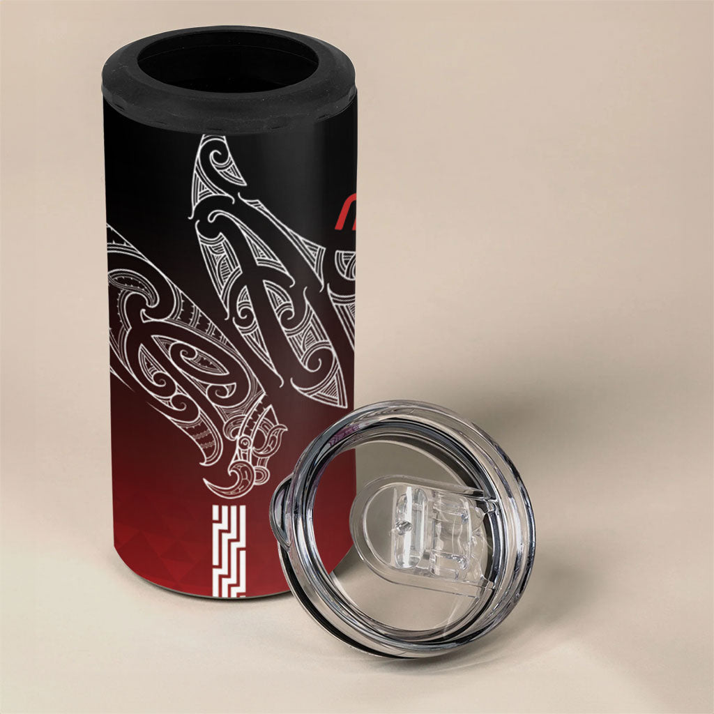 Aotearoa Maori Iwi Heritage 4 in 1 Can Cooler Tumbler Ngapuhi Kokowai