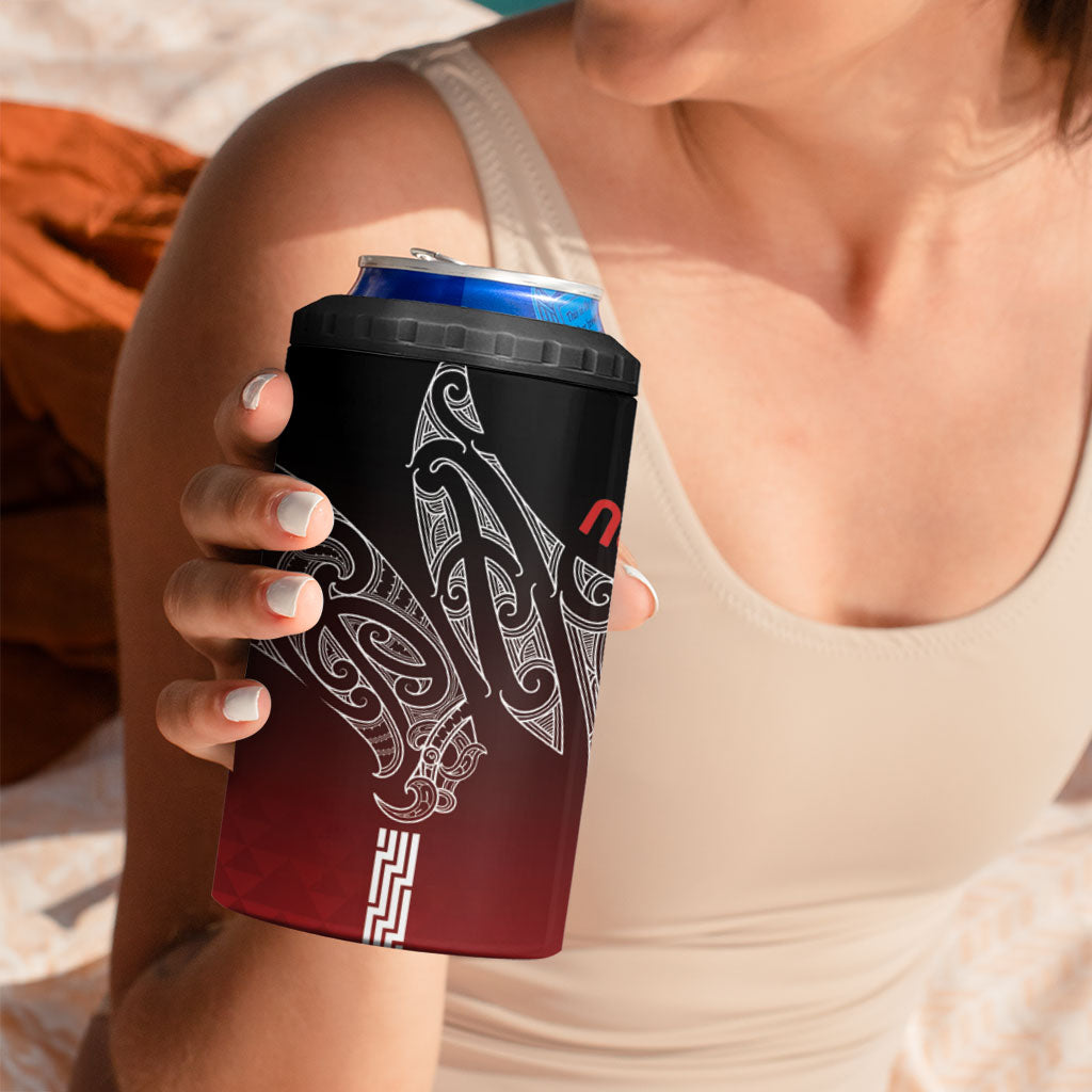 Aotearoa Maori Iwi Heritage 4 in 1 Can Cooler Tumbler Ngapuhi Kokowai