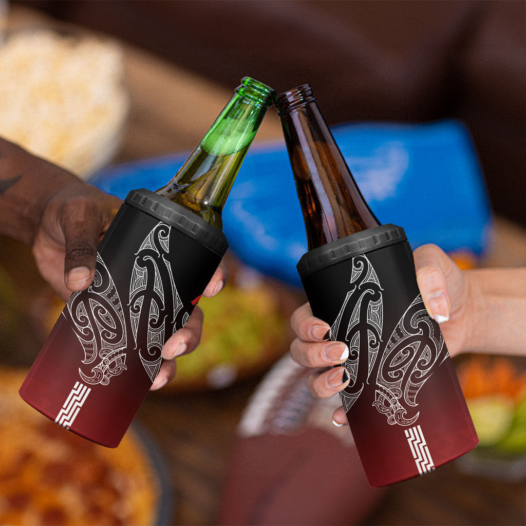 Aotearoa Maori Iwi Heritage 4 in 1 Can Cooler Tumbler Ngapuhi Kokowai