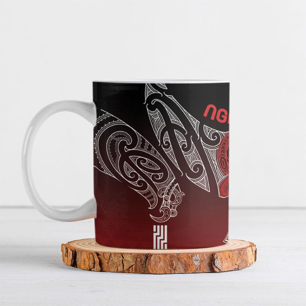 Aotearoa Maori Iwi Heritage Ceramic Mug Ngapuhi Kokowai