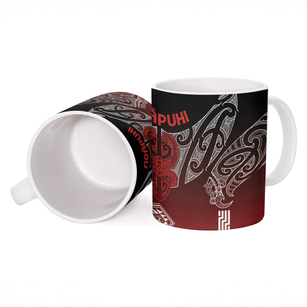 Aotearoa Maori Iwi Heritage Ceramic Mug Ngapuhi Kokowai