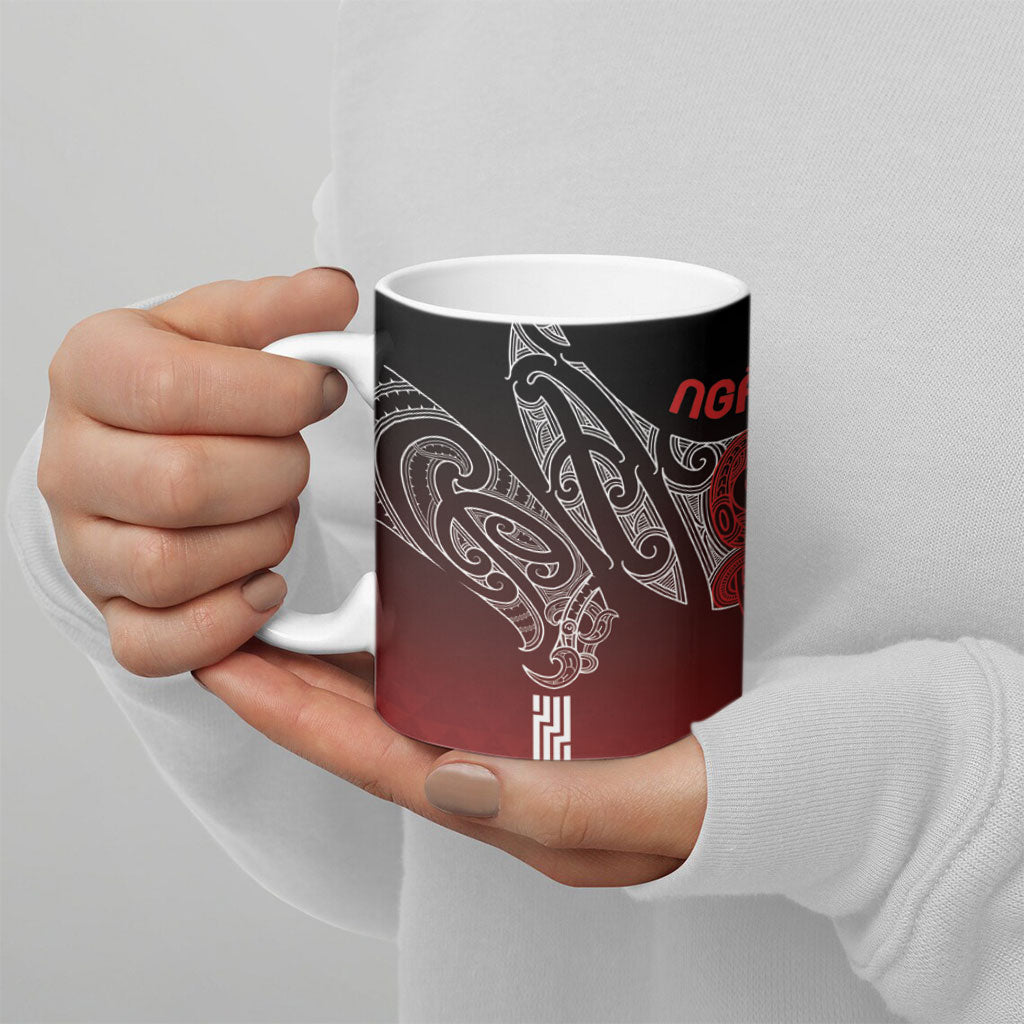 Aotearoa Maori Iwi Heritage Ceramic Mug Ngapuhi Kokowai